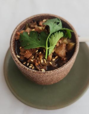 Rice bowl cake - sooo tasty at Midori By Tao's   in Balwyn North