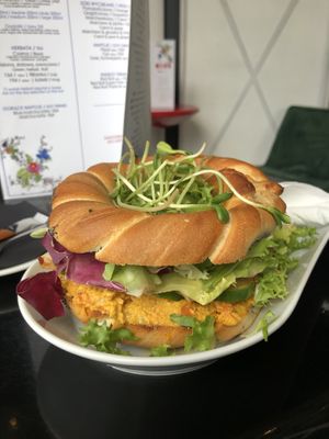 Bagel  at Kawiarnia Literacka in Krakow