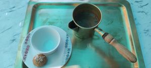 Turkish coffee at Habib Beirut in Amman