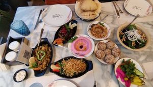 Lebanese mezza at Habib Beirut in Amman