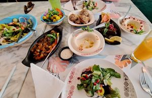 Vegan Lebanese dishes at Habib Beirut in Amman