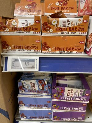 Fruit and nut bars  at Metro Toptancı Market  in Antalya