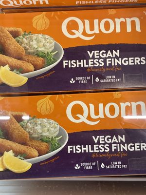 Plain vegan fishies fillets  at Metro Toptancı Market  in Antalya