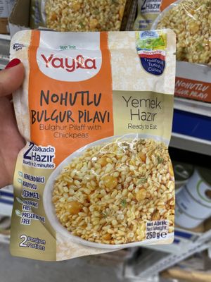 Bulgur with chickpeas   at Metro Toptancı Market  in Antalya