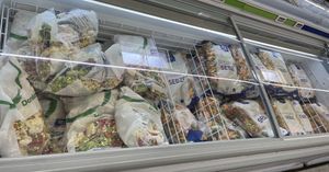 Frozen veggies in large packages   at Metro Toptancı Market  in Antalya