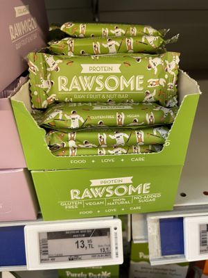 Raw vegan bars   at Metro Toptancı Market  in Antalya