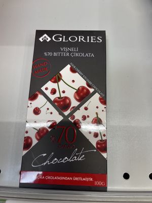 Chocolate with cherries   at Metro Toptancı Market  in Antalya