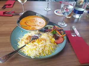 Vegan sabji madras, not too spicy at Saroor in Munich