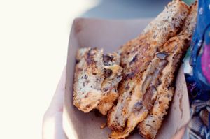 Chipotle Cheddar Mushroom Melt  at Chickpea & Olive in Brooklyn