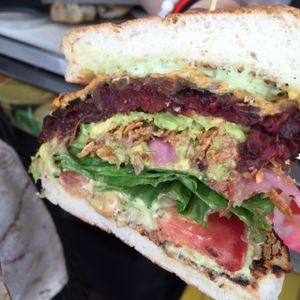Phatty Beet Burger
 at Chickpea & Olive in Brooklyn