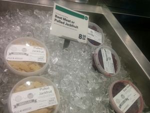 jackfruit & beet burger mixes to take home at Chickpea & Olive in Brooklyn