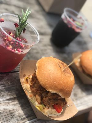 Pulled Jackfruit Sandwich at Chickpea & Olive in Brooklyn