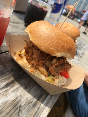 Jackfruit Sandwich-Smorgasburg  at Chickpea & Olive in Brooklyn