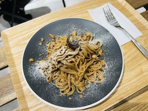 Chestnut cake with CBD  at HealthyTOKYO CBD Shop & Cafe - Shinjuku in Tokyo
