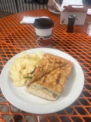 Veggie pannini w/o cheese  at Joe & Dough Cafe in Murfreesboro
