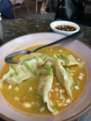 corn dumplings  at PLANTA Queen in Washington