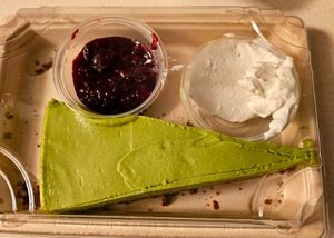 Matcha Cheesecake delivered at PLANTA Queen in Washington