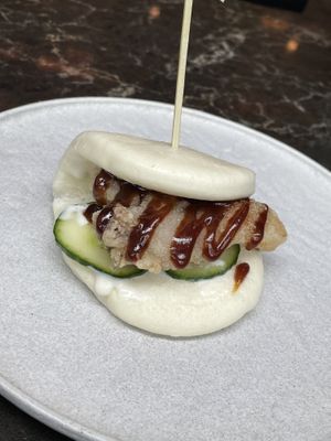Bao slider with king oyster mushroom - regal!  at PLANTA Queen in Washington