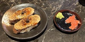 Unagi eggplant nigiri  at PLANTA Queen in Washington