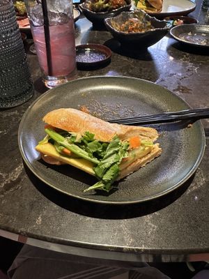 Half 😀 breakfast bahn mi  at PLANTA Queen in Washington