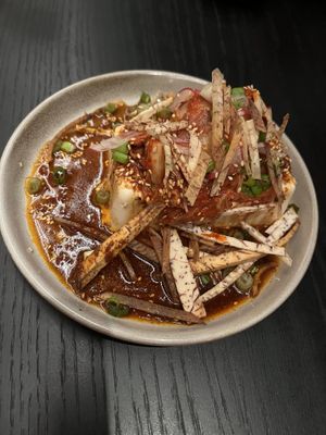 Chili crisp tofu  at PLANTA Queen in Washington