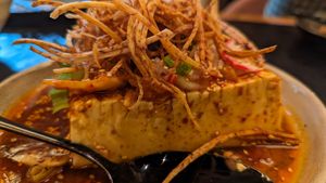 Chili crisp tofu at PLANTA Queen in Washington
