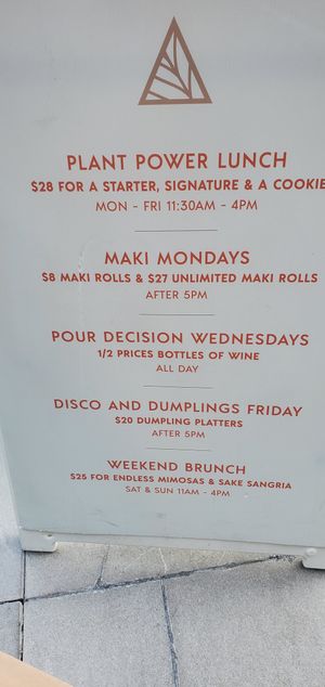 Specials as of September 2023 at PLANTA Queen in Washington