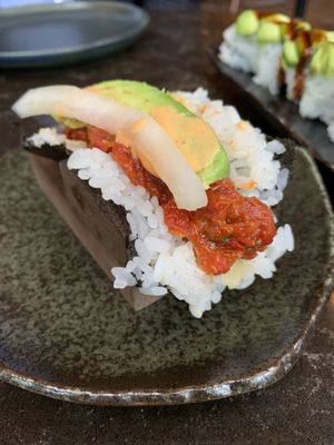 Spicy tuna roll  at PLANTA Queen in Washington