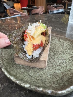 Spicy Tuna Hand Roll 10/10  at PLANTA Queen in Washington