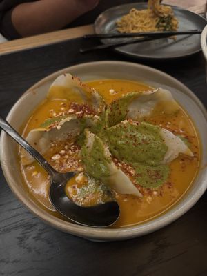 Sweet corn dumplings  at PLANTA Queen in Washington