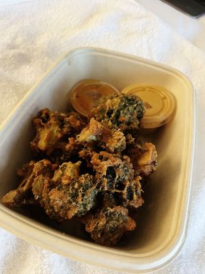 Roasted broccoli, I had it with peanut sauce and it was amazing at PLANTA Queen in Washington