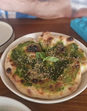 Vegan Pesto Pizza at Stay Human by Soulshine  in Gianyar