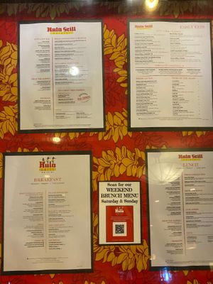 Menu at Hula Grill in Lahaina