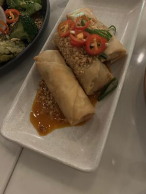 Cauliflower spring rolls  at Lotus in Highgate