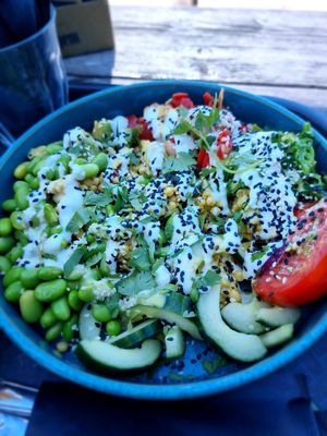 Vegan bowl at Van Houten Strandbar in Breskens