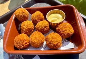 Vegan bitterballen €9 (2025) at Van Houten Strandbar in Breskens