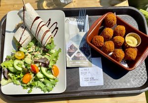 Vegan wraps - Vegan bitterballen at Van Houten Strandbar in Breskens