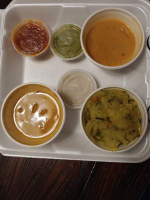 Sauces and fillings at Kesari in Plano