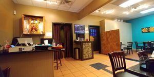 Ordering desk and side seating at Kesari in Plano