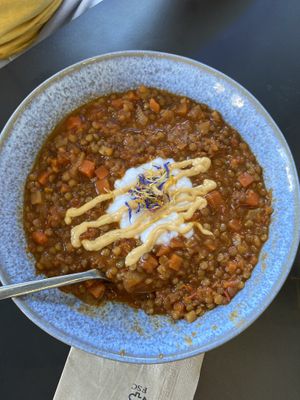 Lentil dhal soup  at Organic Garden Eatery - Studio Odeonsplatz by Mercedes-Benz  in Munich