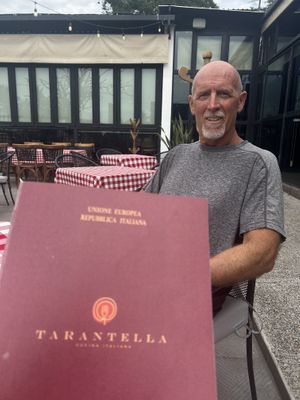 Great outdoor patio.  We stopped in after pickleball.  at Tarantella Ristorante in Weston-super-mare
