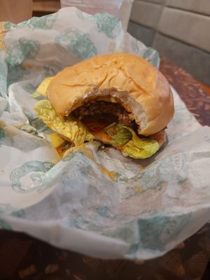 Vegan LOVE burger at LEON in South West London