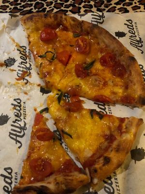 Vegan home alone pizza at Alfred's Pizzeria in Perth