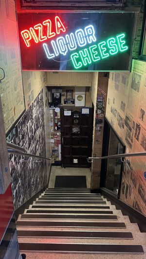 Blink and you’ll miss it! Narrow entryway belies its hidden treasures !  at Alfred's Pizzeria in Perth