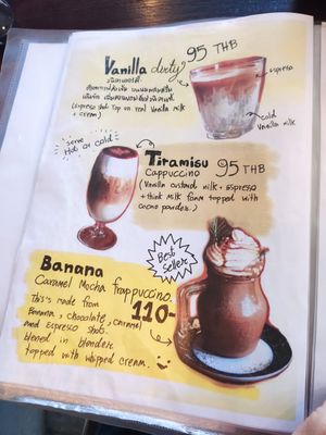 Menu at Lemon Thyme Cafe in Pai