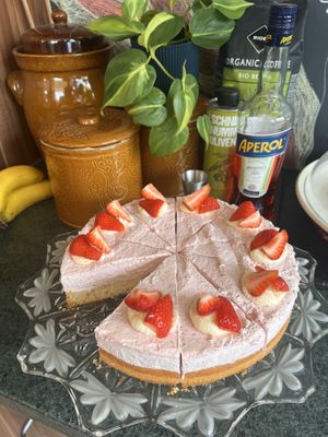 Erdbeer-Sahne-Torte  at Café Lottchen in Dahlen