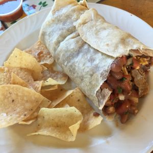 Asada burrito vegan  at Tacos Cancun in Costa Mesa