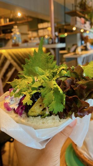 Falafel pita sandwiches   at Blue Point Falafel & Coffee in Yomitan