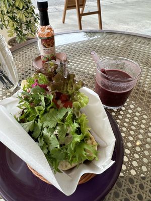   at Blue Point Falafel & Coffee in Yomitan