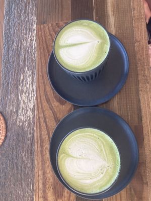 Matcha-Latte  at Blue Point Falafel & Coffee in Yomitan